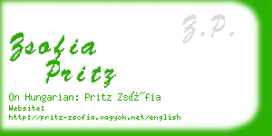 zsofia pritz business card